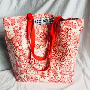 Freckled Sage Oilcloth Market Bag Toile Brown